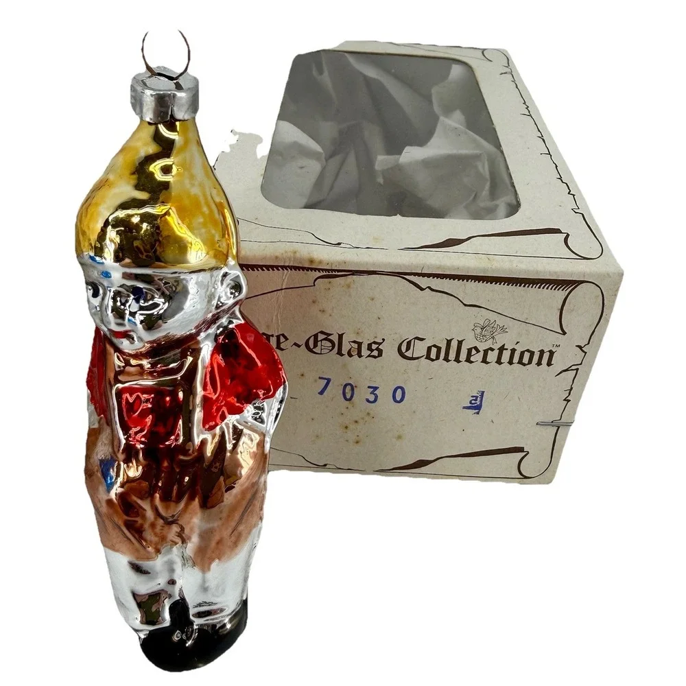 Vintage 3 Inge Glas Collection Christmas Blown Glass Tree Ornaments West Germany